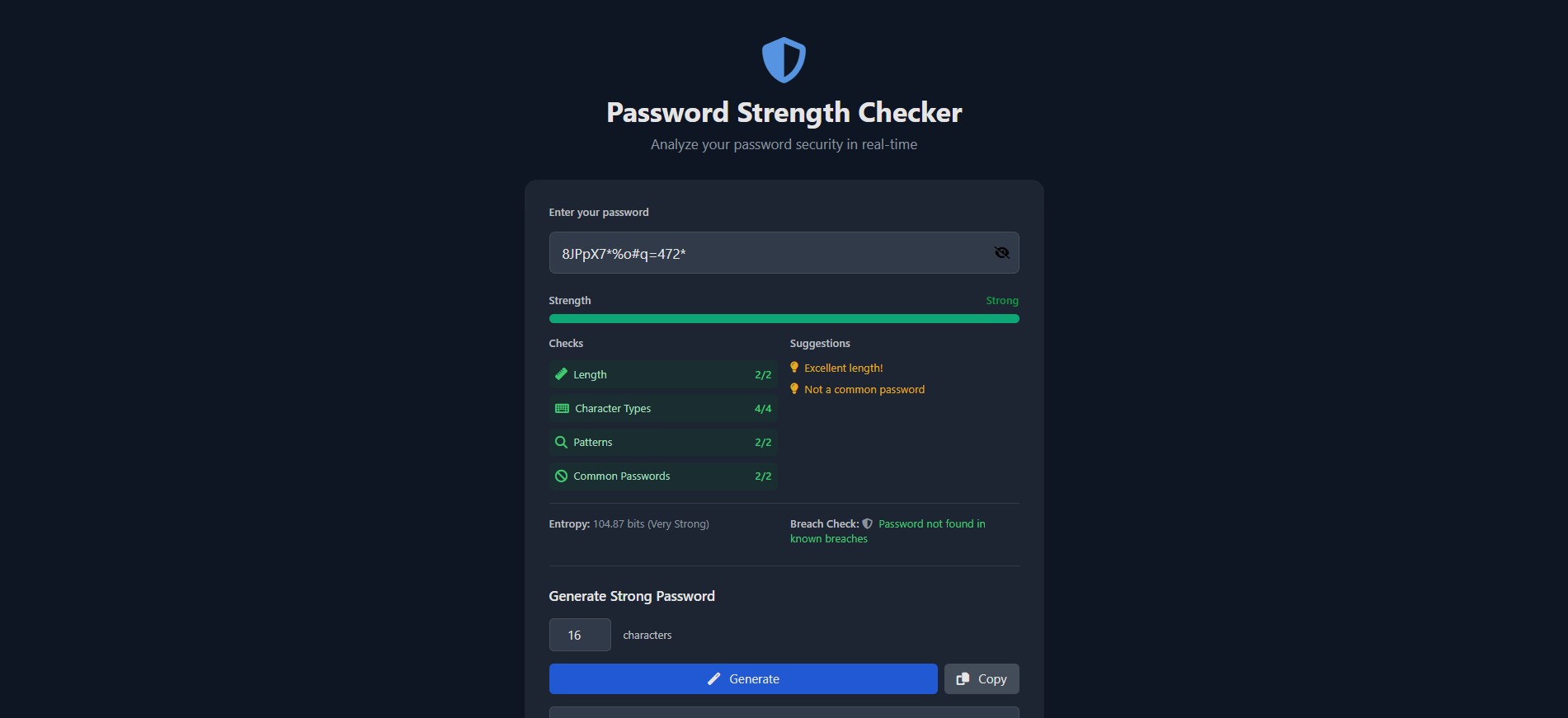Password Strength Checker