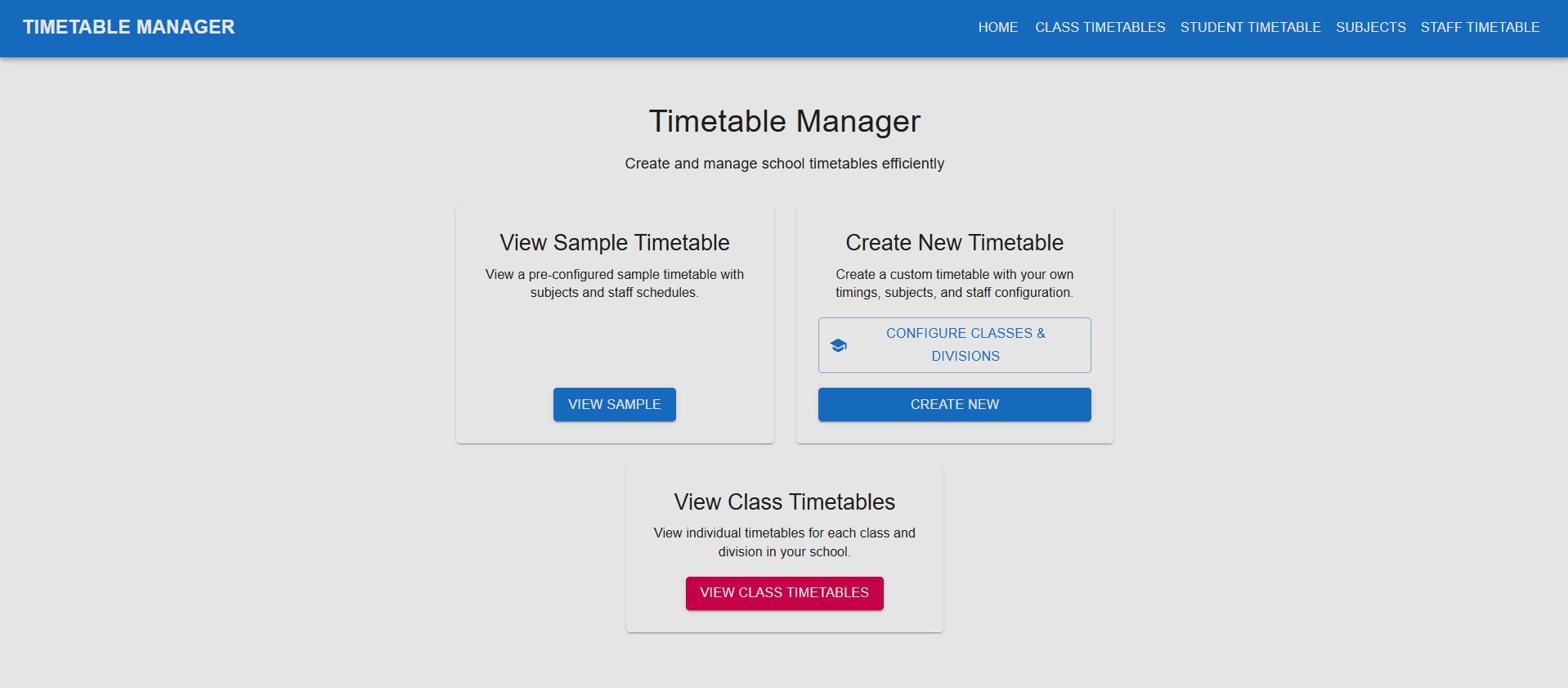 Timetable Manager